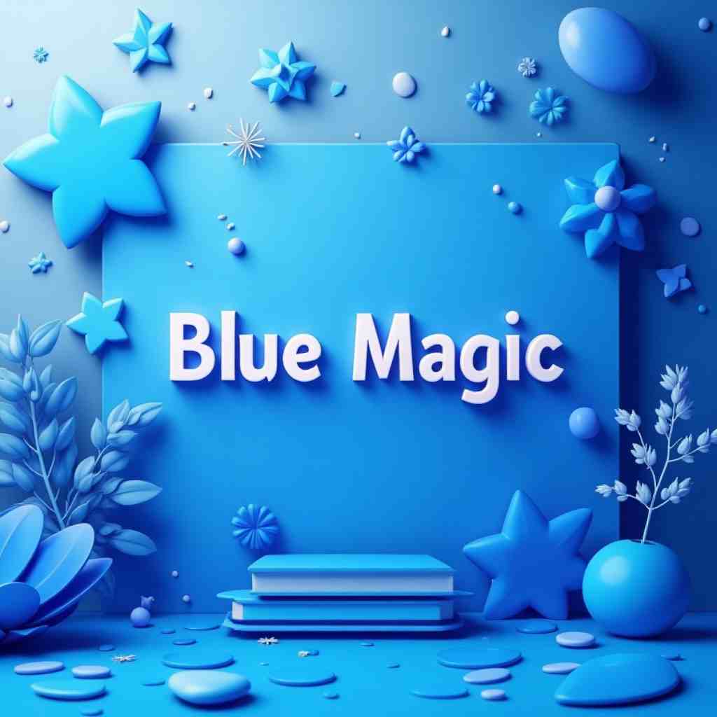 Blue magic web page template vector design